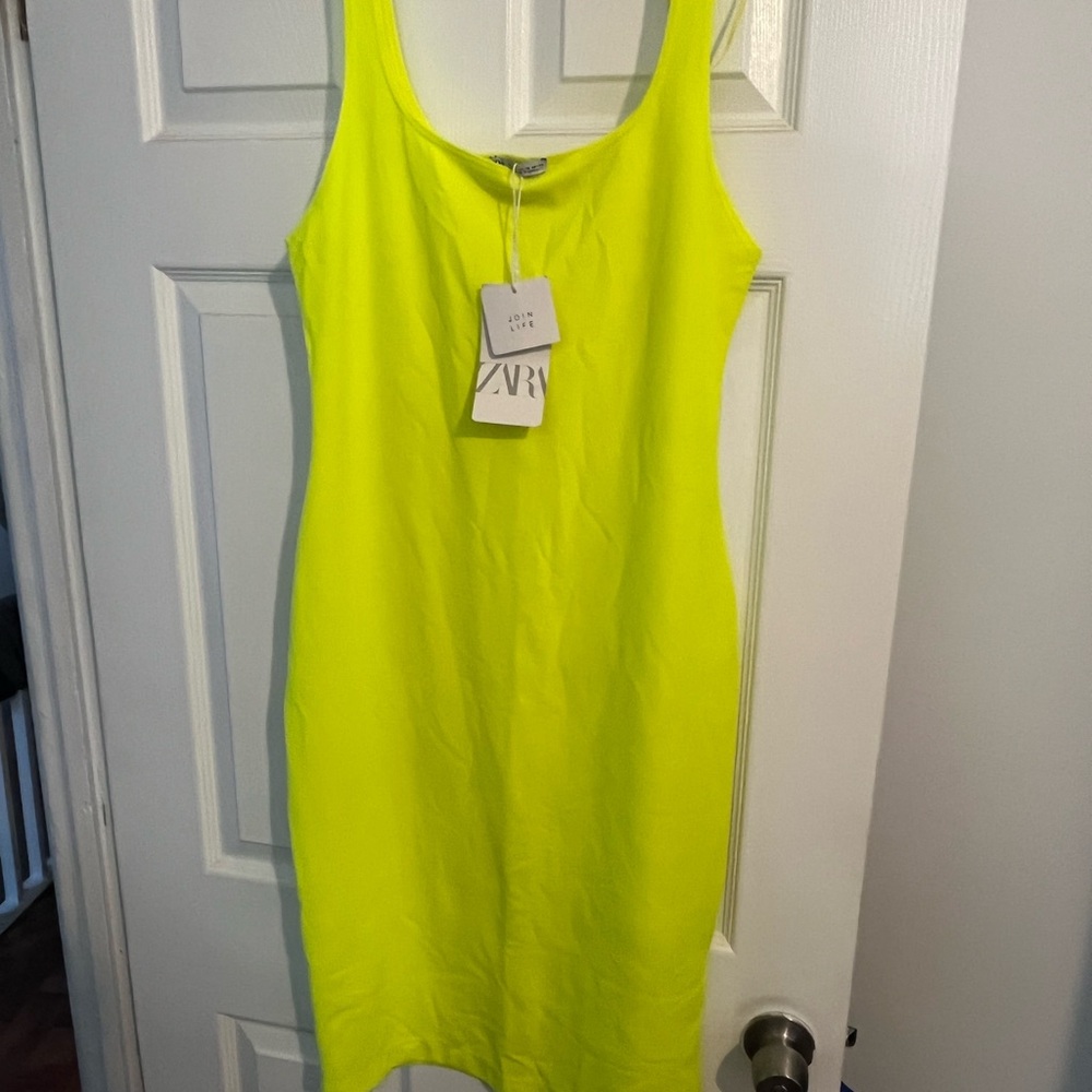 Zara Neon Yellow Women's Dress